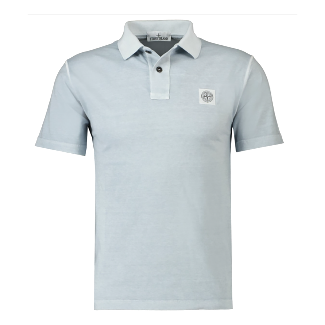 STONE ISLAND LOGO PATCH POLO SHIRT IN BLUE