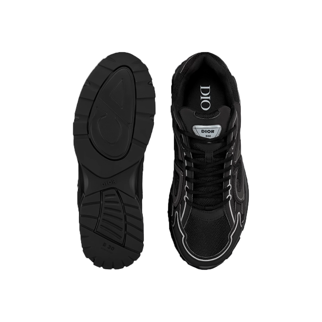 DIOR B30 MESH AND TECHNICAL FABRIC TRAINERS IN BLACK