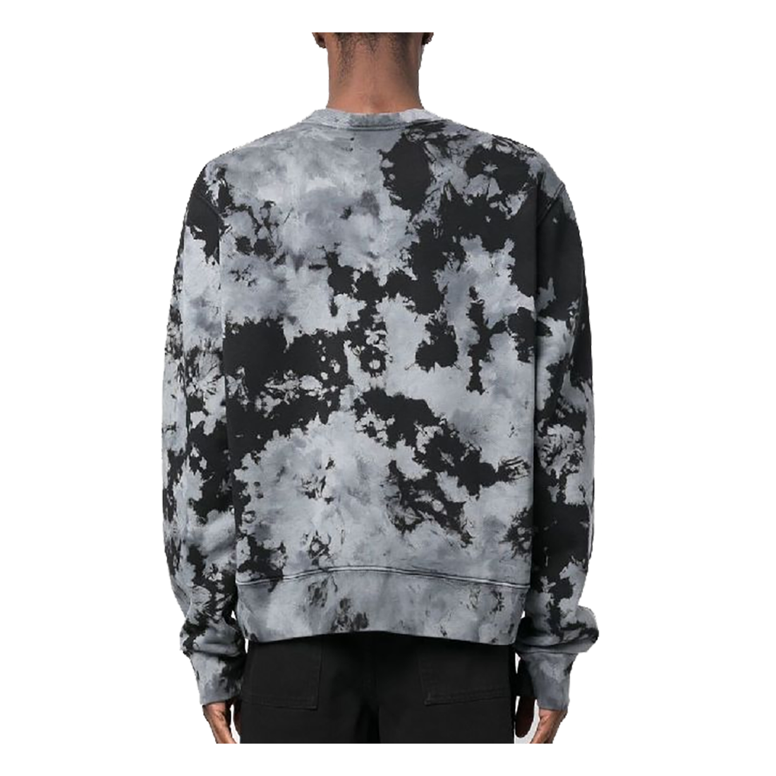 AMIRI TIE-DYE PRINt SWEATER IN BLACK