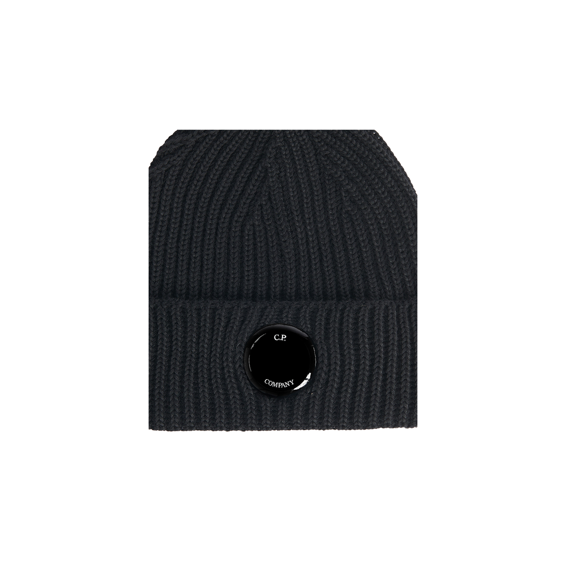 CP COMPANY ONE GOGGLE WOOL BEANIE IN BLACK